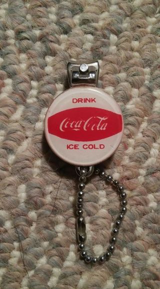 044 Vintage Drink Coca - Cola Round Nail Clippers Royal Cm - 1 Key Fob Ice Cold