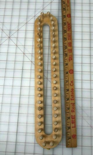 Vintage 44 Pin Wooden Weaving / Knitting Loom Rectangle 15 "
