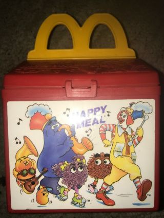 Vintage 1989 Fisher Price " Mcdonalds " Happy Meal Lunch Container Made In Usa