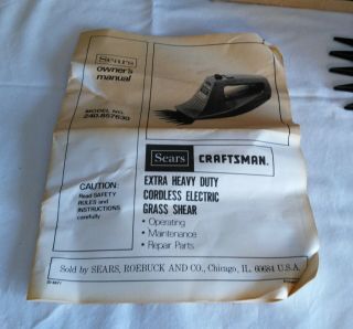 Vintage Sears Craftsman Rechargeable Cordless 4 