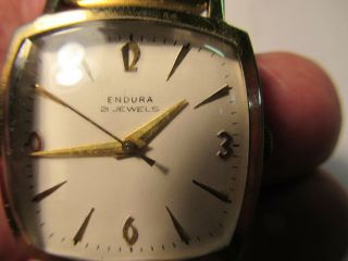 Vintage Man ' s Winding Wrist Watch - ENDURA - 21J - - Running 2