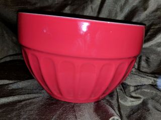 Crate And Barrel 9 " Red Serving/mixing Bowl Vintage - Look