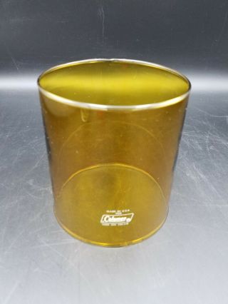 Vintage Coleman Lantern Single Amber Yellow Glass Globe 220 / 228