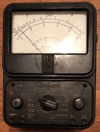 Vintage SImpson 260 Multimeter Series 2a 6
