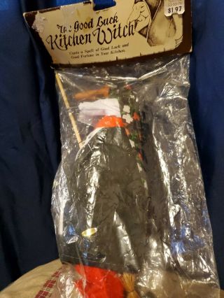 9 " Vintage The Good Luck Kitchen Witch In