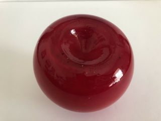 Vintage Hand Blown Murano Style Glass Red Tomato 3