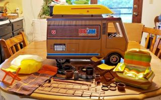 Vintage Mattel 1971/1972 Big Jim Sports Camper With Boat And Accessories
