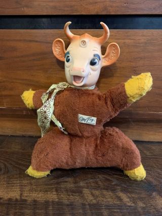 Vintage My Toy Rubber Face Borden Cow Bessie Advertising Plush