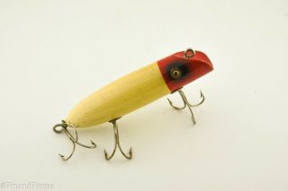 Vintage South Bend Glass Eye Bass Oreno Model 973 Red & White Antique Lure Et39