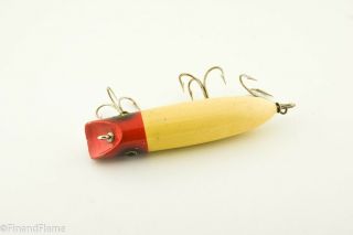 Vintage South Bend Glass Eye Bass Oreno Model 973 Red & White Antique Lure ET39 3