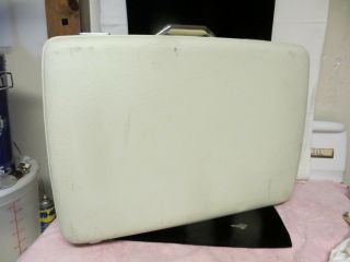 Vintage White American Tourister Tiara 27 " Suitcase With Key