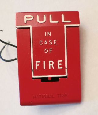 Vintage National Time Fire Alarm Pull Station Fire Safety Man Cave Local Alarm