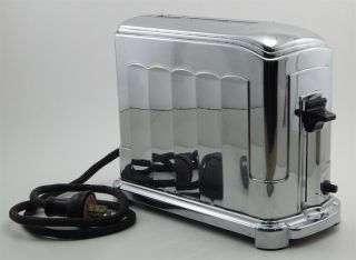 Vintage Chrome Mcgraw Elgin Toastmaster 1a4 Single Slice Toaster 942127