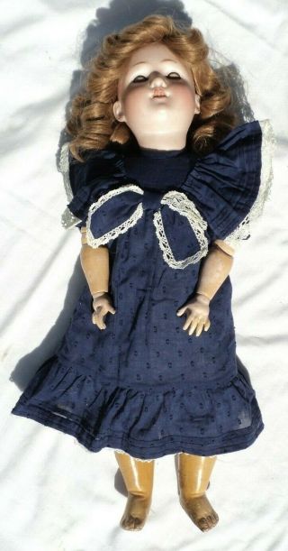 Old Antique Vtg Bisque Porcelain Baby Doll MOA 200 Welsch Germany 5 3