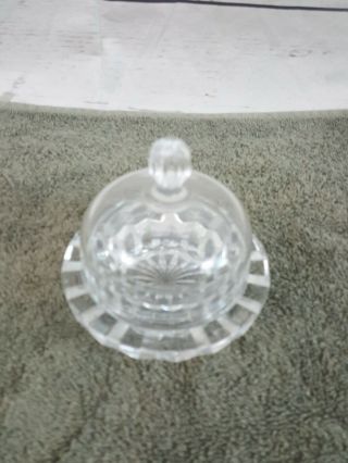 Vintage,  Small Round Clear Glass Covered Butter Dishes