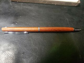 Rare Hallmark Ball Point Pen and Wet Ink Pen Set Wooden Redwood Vintage 1976 Kit 4
