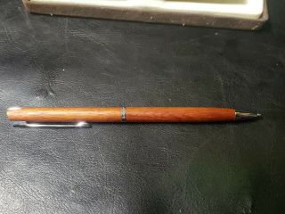 Rare Hallmark Ball Point Pen and Wet Ink Pen Set Wooden Redwood Vintage 1976 Kit 5