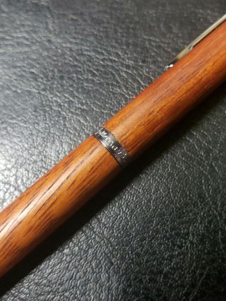 Rare Hallmark Ball Point Pen and Wet Ink Pen Set Wooden Redwood Vintage 1976 Kit 6