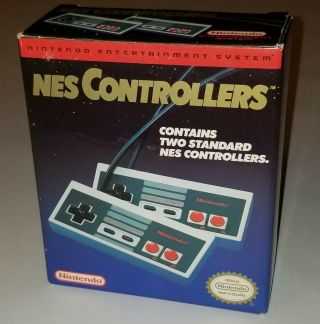 Nintendo Entertainment System 2 Controllers Nes Vintage Console Snes Game