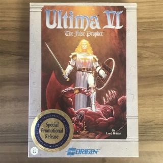 Vintage Rpg Ultima Vi 6 Rpg False Prophet Pc 3 1/4 Video Game 1990 Big Box