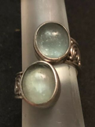 Vintage Designer Sterling Silver Gemstone Ring Size 7 Weights 8.  73 Signed Sajen