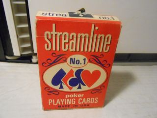 Vtg Arrco 1 Deck Playing Cards Early Streamline No.  1 Made In Chicago Usa Great