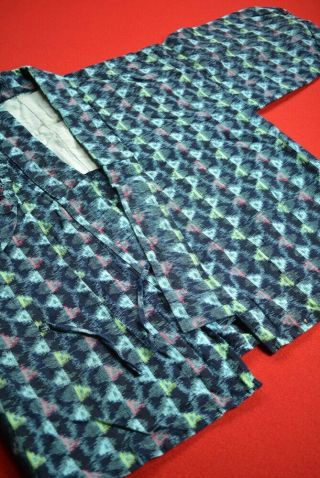 Al89/320 Vintage Japanese Kimono Cotton Antique Boro Noragi Indigo Blue Kasuri