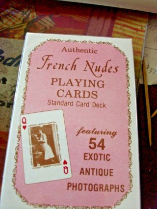 Nos Vintage French Nudes Playing Cards W/box 54 Cards,  Art Deco,  Photos
