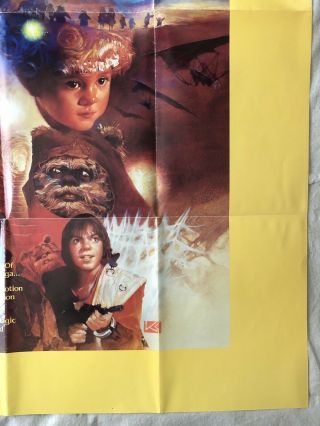 Vintage 1984 The Ewok Adventure Television Premier Movie Poster Star Wars 5
