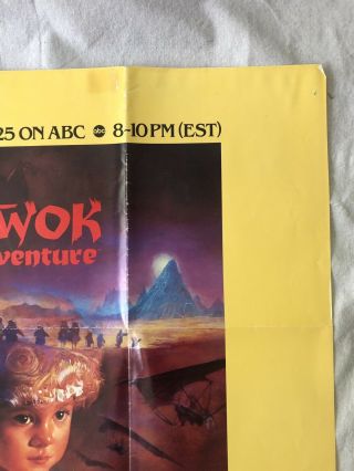Vintage 1984 The Ewok Adventure Television Premier Movie Poster Star Wars 6