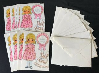 VINTAGE LITTLE GIRL’S BIRTHDAY PARTY INVITATIONS – PAPER DOLLS 2