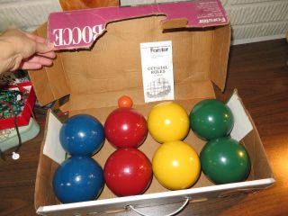 Forster Vintage Bocce Lawn Bowling Complete Set 6200 With Instructions