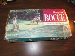 Forster Vintage Bocce Lawn bowling complete Set 6200 with instructions 2