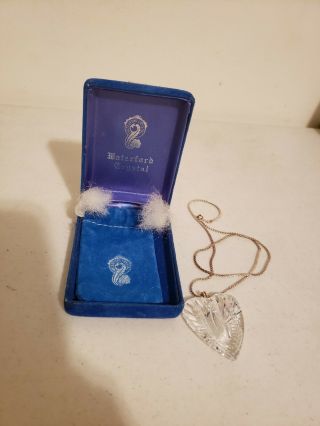 Vintage Waterford Crystal Ireland Heart Necklace Pendant Collectible