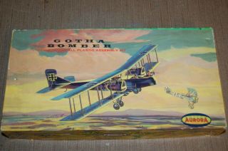 Vintage 1/48 Aurora Gotha Bomber W.  W.  I/great War German Biplane Complete