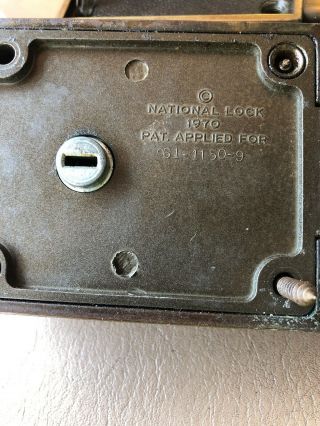 Vintage 1970 National Lock Dead Bolt Door Lock With Hardware 4