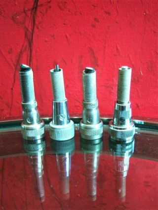 Four Vintage 1950 ' s microphone cable 5/8 amphenol connectors Switchcraft old 6 2