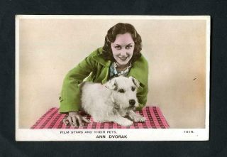 Vintage Ann Dvorak Uk Coloured Postcard 1930 