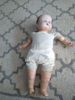 Antique 21 " Composition Doll Ideal Baby Head,  Limbs Restoration Tlc.  1940