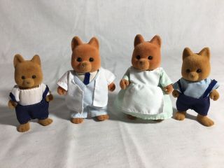 Calico Critters/sylvanian Families Maple Town Dog Family Of 4