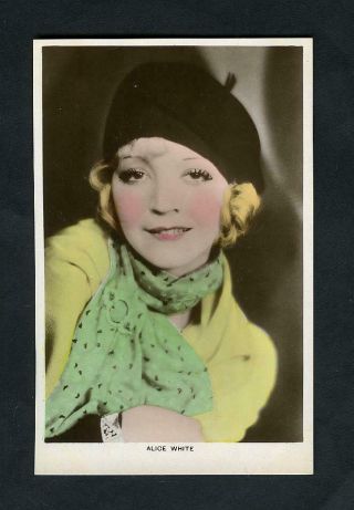 Vintage Alice White Uk Picturegoer Colourgraph Postcard 1930 