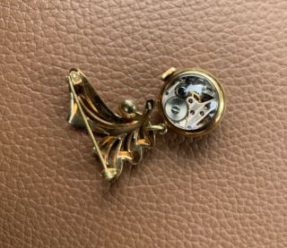 VTG 1940s DULUX Watch/pendant Gold Plaque 10 Swiss 17 Jewel Antimagnetique Runs, 2