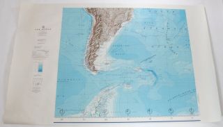 The World Argentine Basin 1961 Vintage Us Navy Hydrographic Map