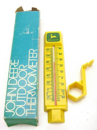 Vintage John Deer Plastic Outdoor Thermometer