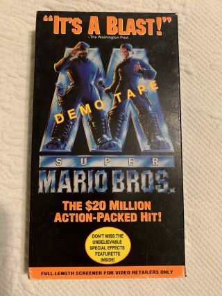 Vintage Mario Bros.  Demo Promotional Use Only Vhs Video Tape Cassette Rare