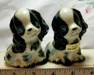 Vintage Puppy Dog Salt & Pepper Shakers Inarco E - 2050
