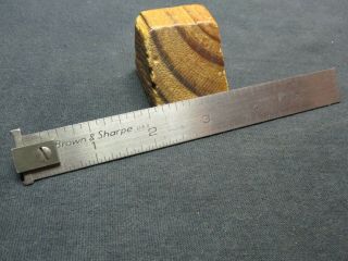 Vintage Metal Ruler/brown & Sharpe 6 " Steel Rule/no.  312 - 604/machinist Tool/nice
