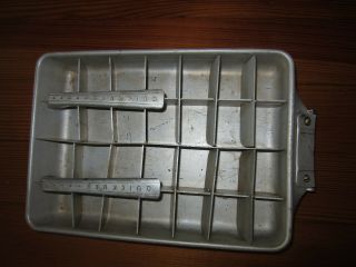 Vintage Fridgidaire Quick Kube Aluminum Double Ice Cube Tray