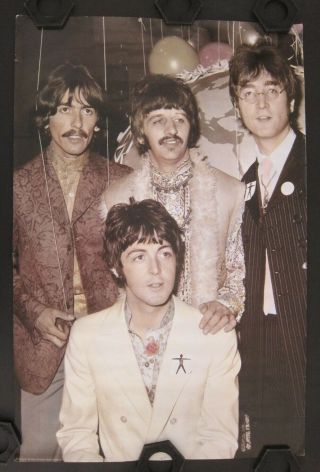 The Beatles Vintage 1992 Litho Poster From 1967 Psychedelic Era Photo 23x35