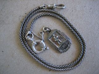 Vintage Unique S/silver Albert - Pocket Watch Chain 18in.  Long
